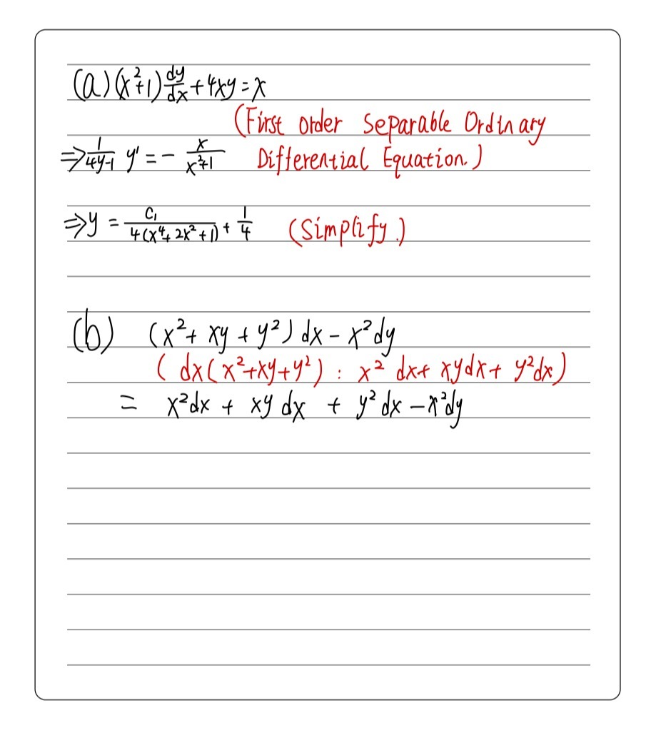 2 Solve The Following Differential Equations A Gauthmath 2 Solve The Following Differential Equations A Gauthmath