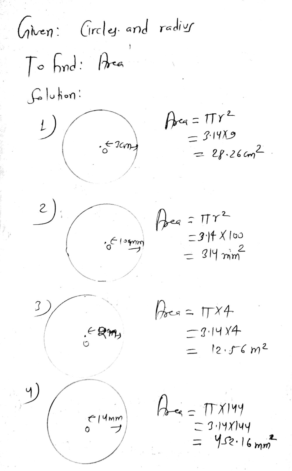 Give The Area Of The Following 1 Answer A P Gauthmath