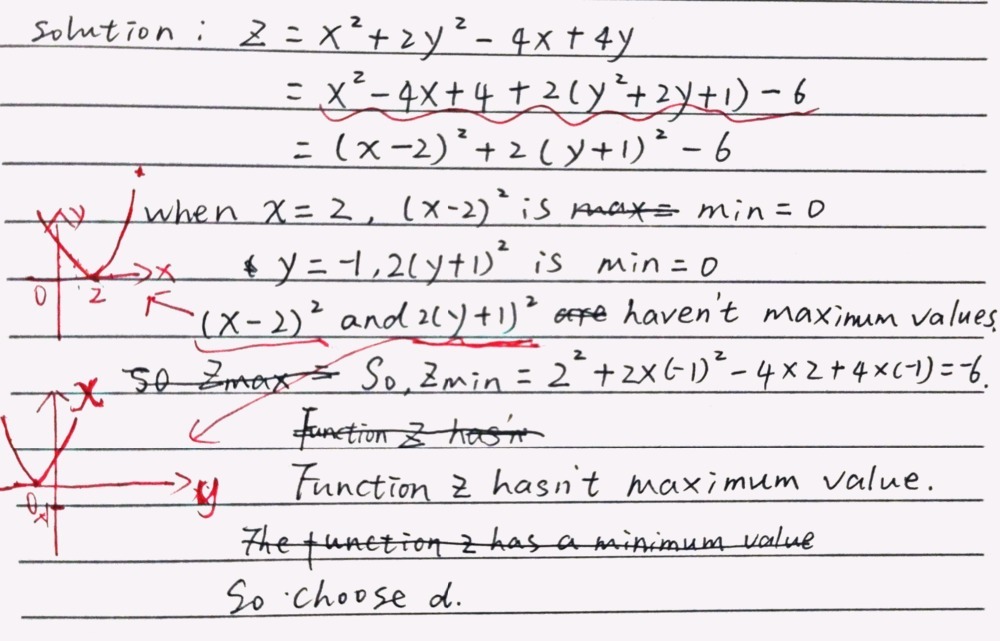 For The Function Z X2 2y2 4x 4y Which Of The Fol Gauthmath