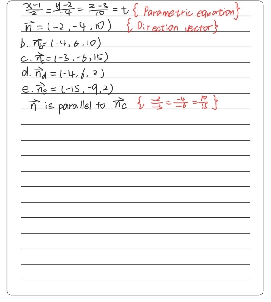 The Line X 1 2t Y 2 41 Z 3 10t T R Is Parall Gauthmath