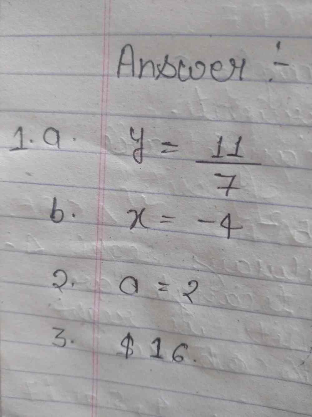 Q 1 Solve Each Of The Following Equations I Y 3 Gauthmath