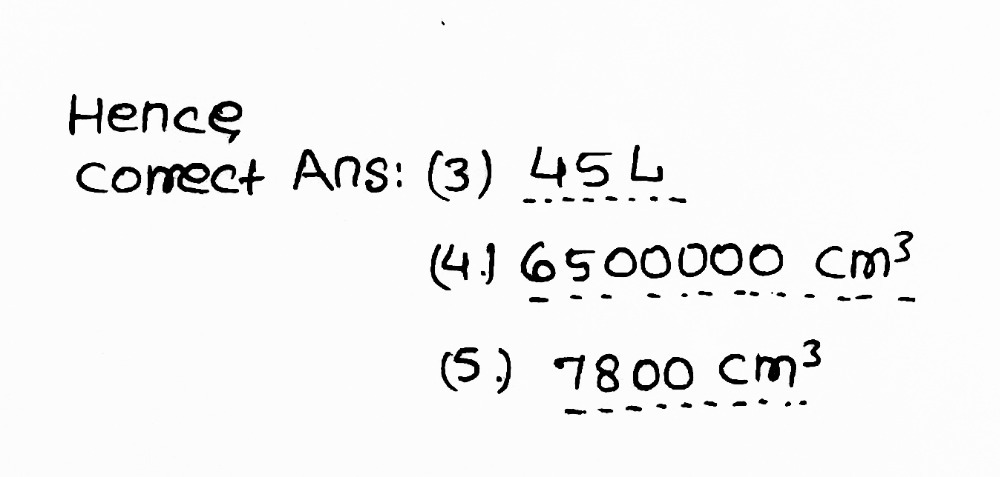 Blank 3 45 000 Cm3 Underline L 1000 Cm3 1 L 45 00 Gauthmath