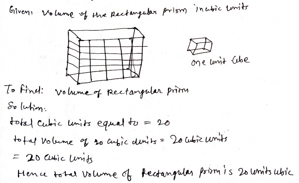 What Is The Volume Of The Rectangular Prism In Cub Gauthmath