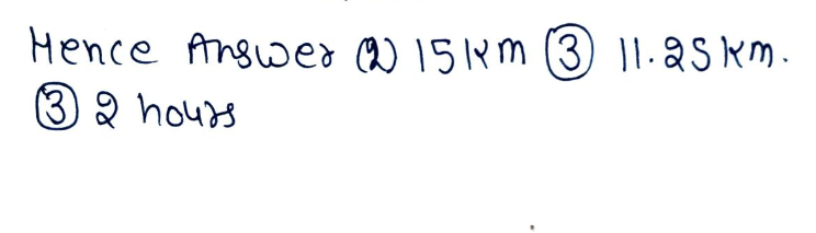 2 Distance 45 Minutes At km H 3 Distance Gauthmath