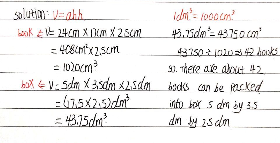 2 A Book 24 Cm By 17 Em By 2 5 Cm How Many Book Gauthmath