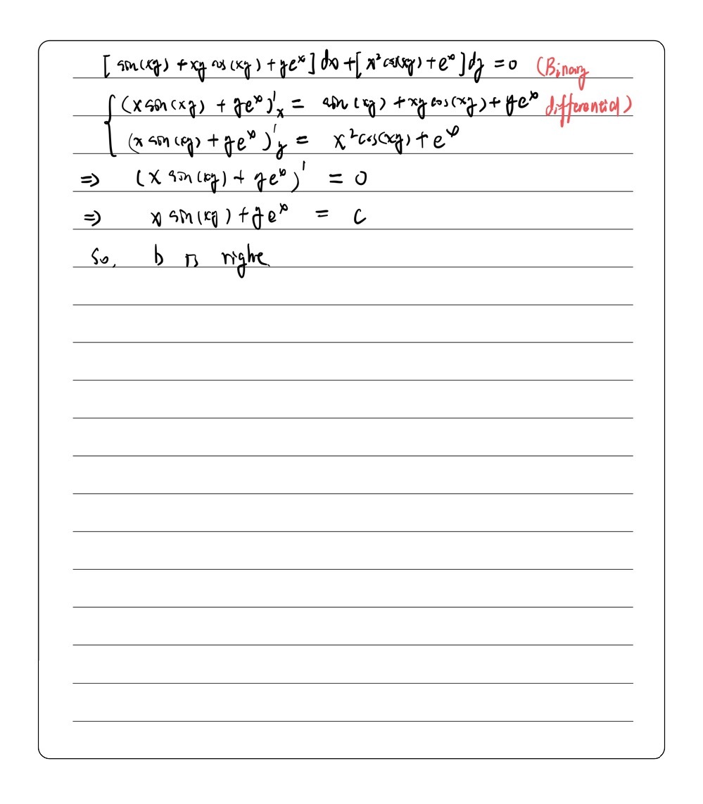 Q2 Determine Whether The Following Differential E Gauthmath