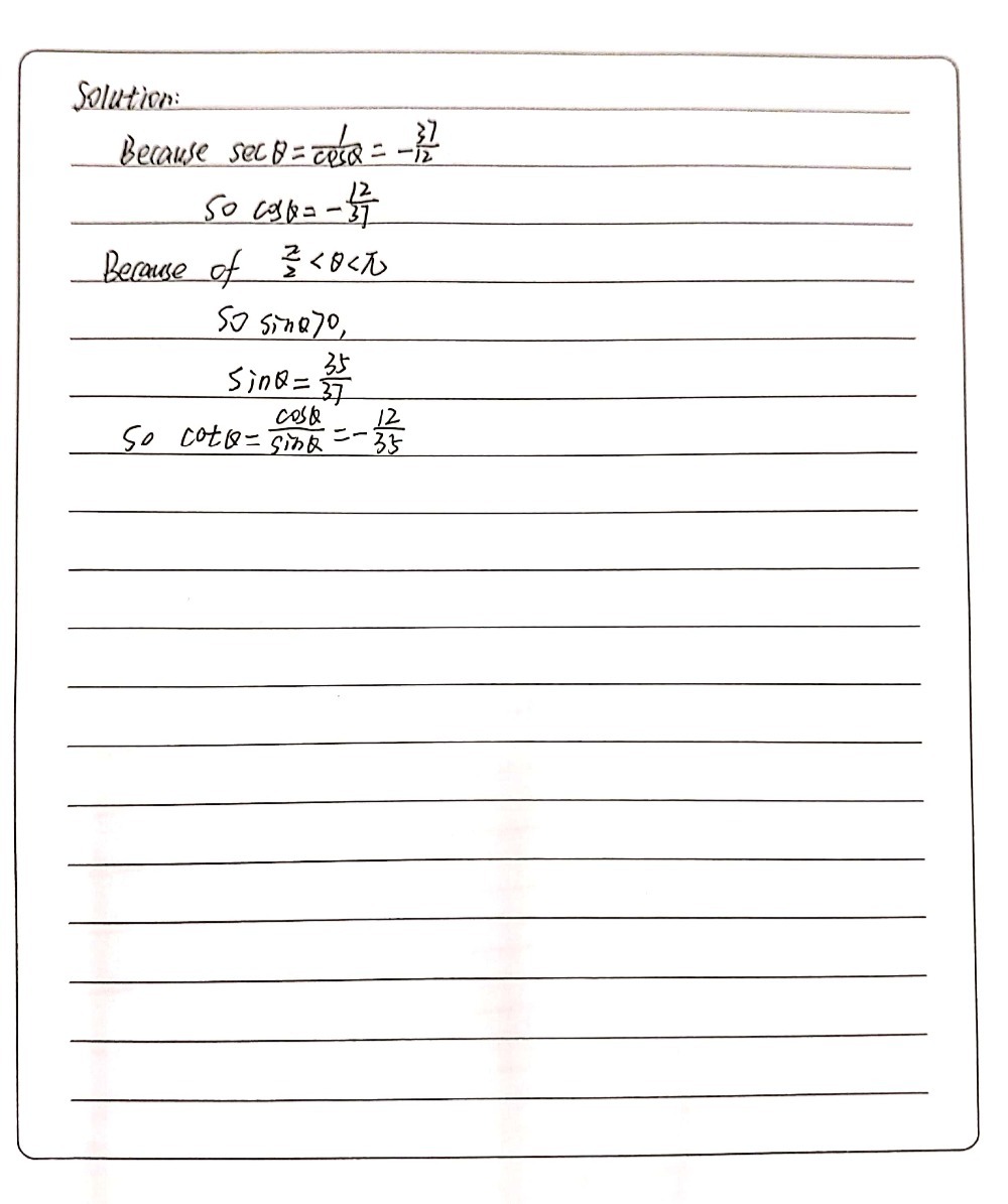 Given That Sec 8 37 12 What Is The Value Gauthmath Given That Sec 8 37 12 What Is The Value Gauthmath