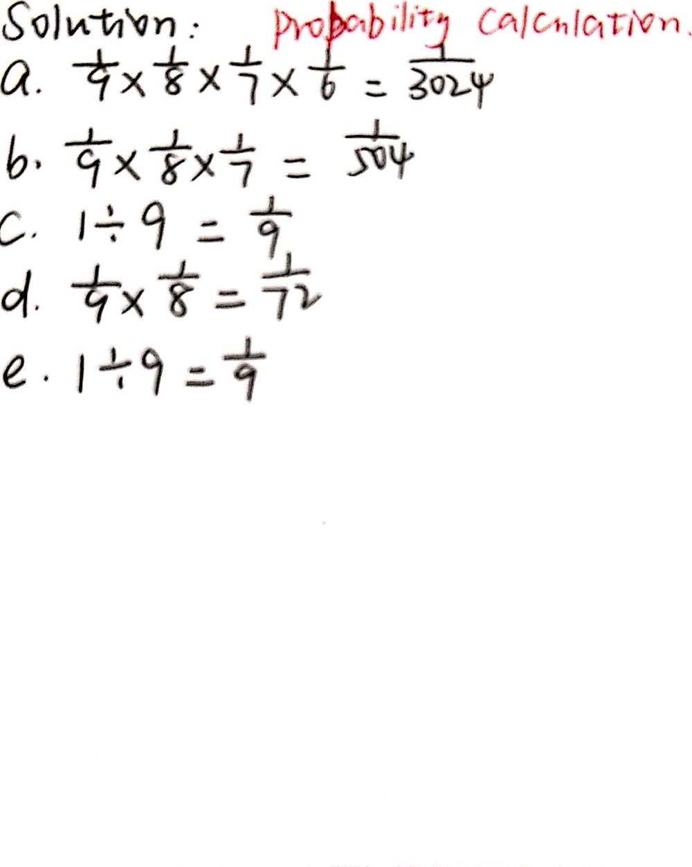 One Card Is Drawn From A Well Shuffled 9 Letter Ca Gauthmath
