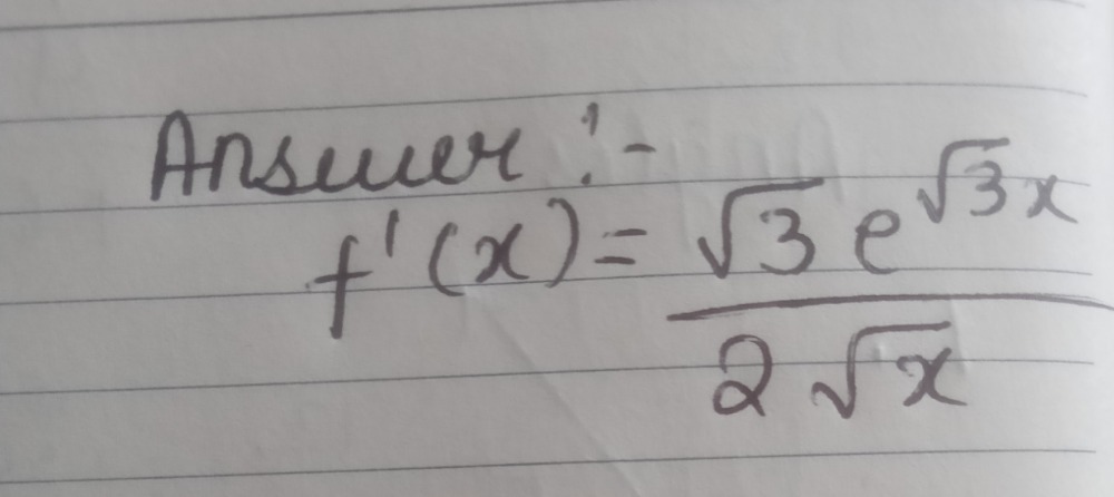 Find The Derivative Of This Function Fx E Square Gauthmath