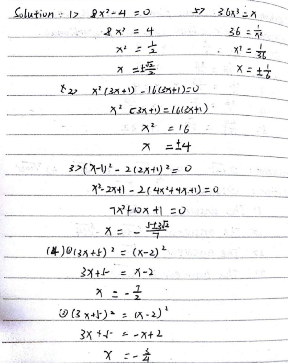 Factorize Then Solve D 8x2 4 0 2 X 23x 11 163x 1 Gauthmath