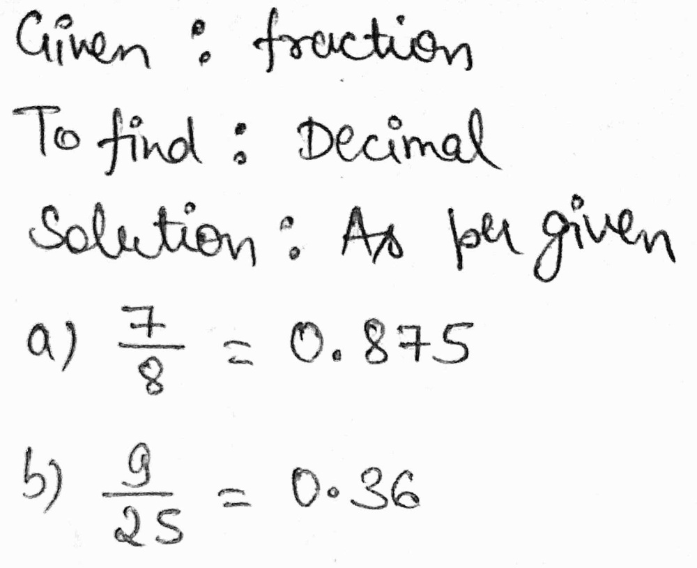 1 Express These Common Fractions As Decimal Fr Gauthmath