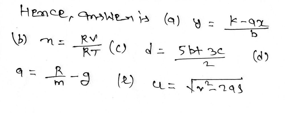 Q No 4 In Each Of The Following Cases Make The L Gauthmath