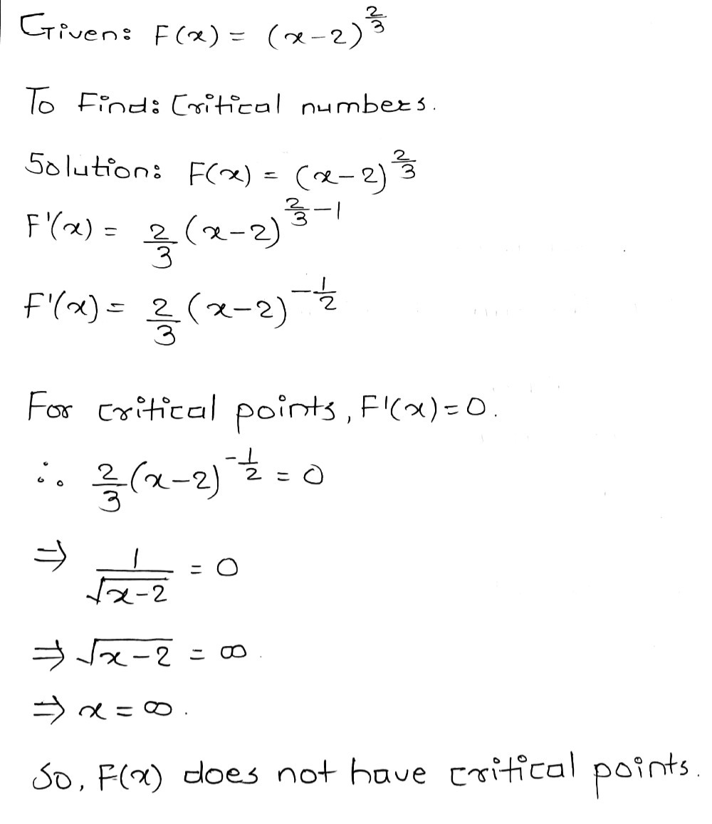 Let fx=x-211 211/21 . What are the critical numbers? - Gauthmath