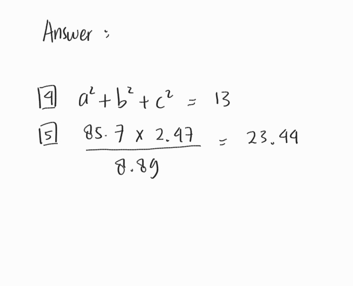 4 Find The Value Of B2 C2 When A B C Gauthmath