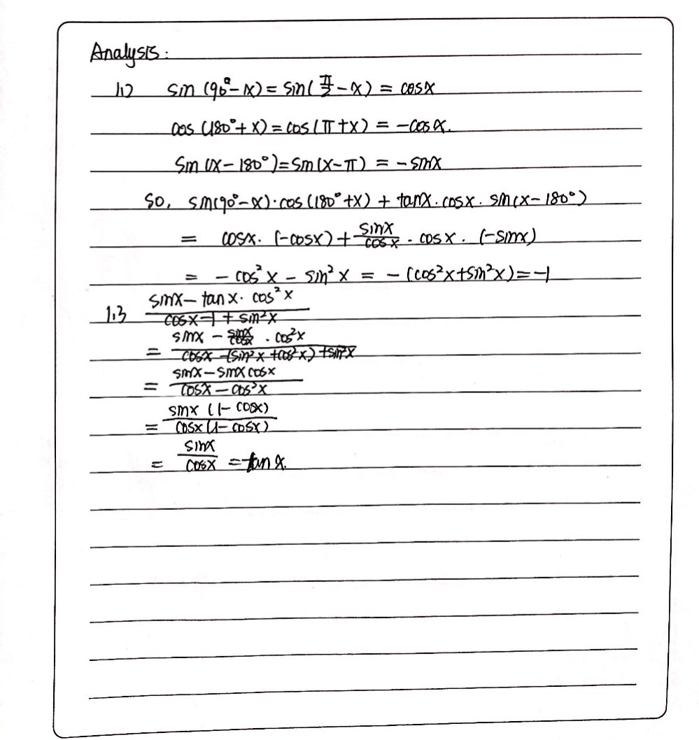 1 2 Simplify The Following Sin90 X Cos Gauthmath