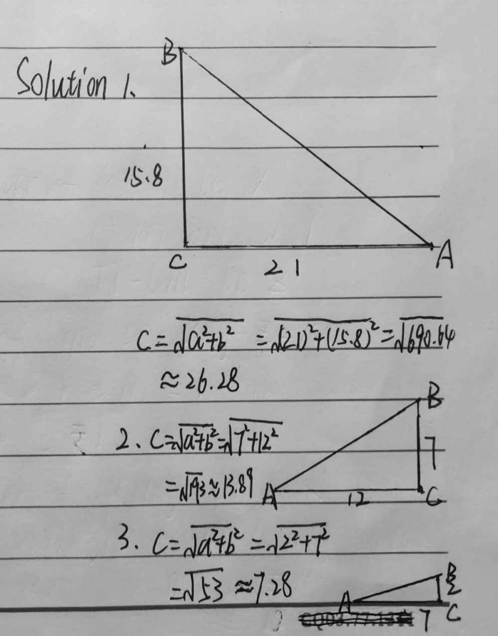 Sketch A Figure And Solve Each Right Triangle Abc Gauthmath