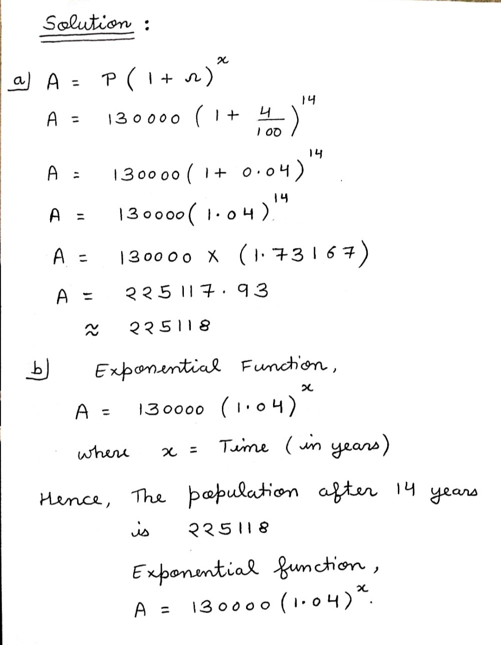 Write an exponential function to model the followi - Gauthmath