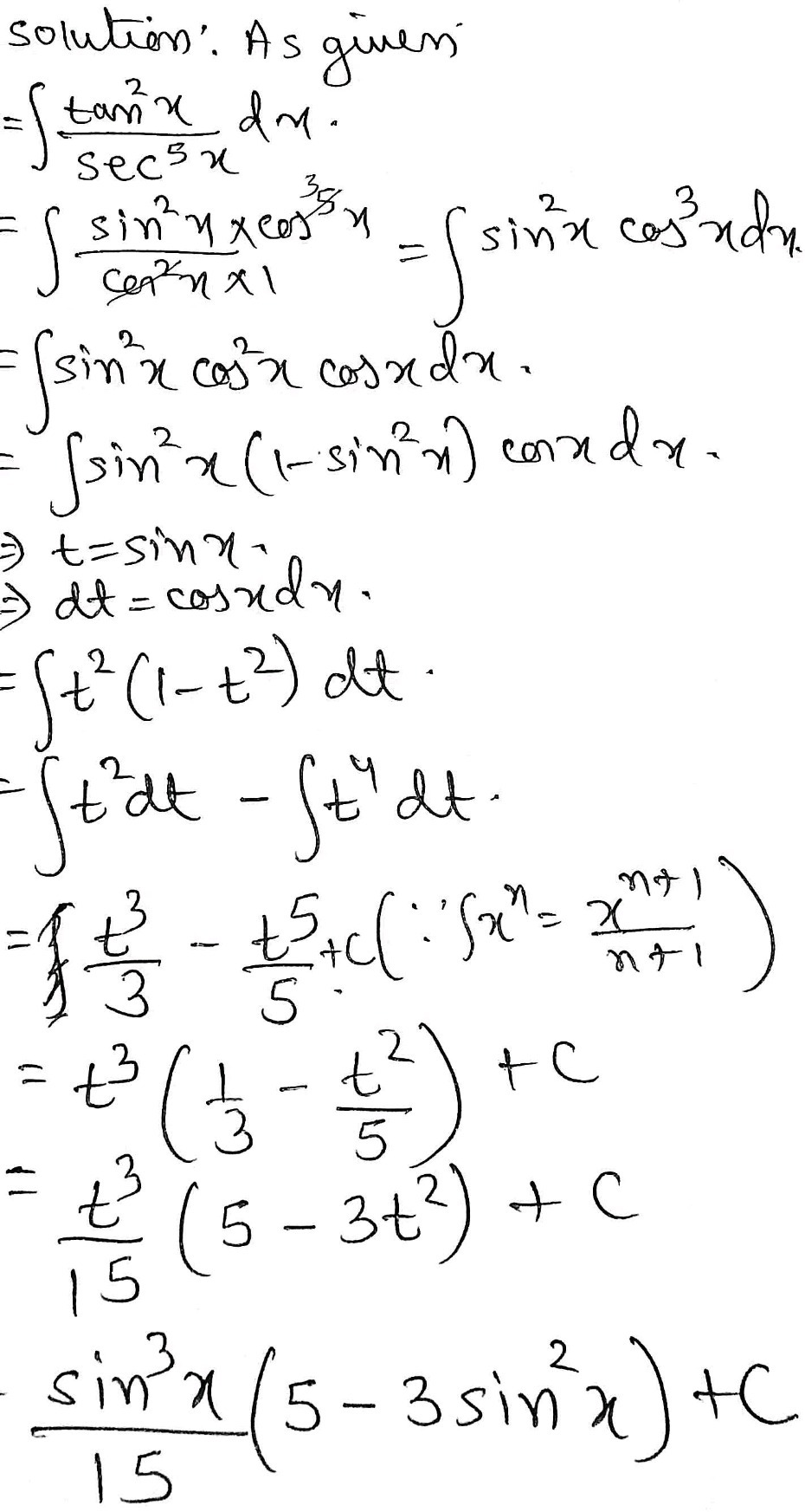 Si Tenemas La Sigulonto Integral T Frac Tan 2 Gauthmath