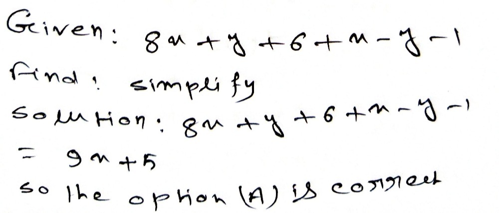 13 Simplify 1 Point 8x Y 6 X Y 9x 5 8x 3 7x 2 Gauthmath