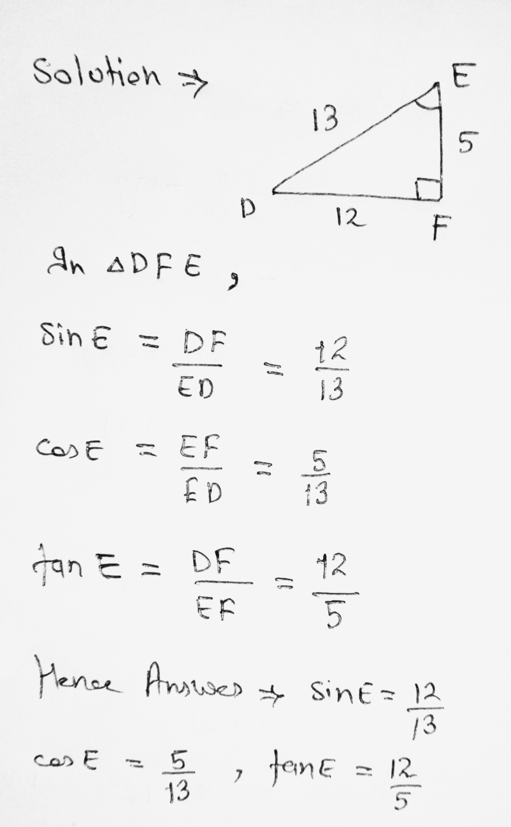 Right Triangle Trig Worksheet