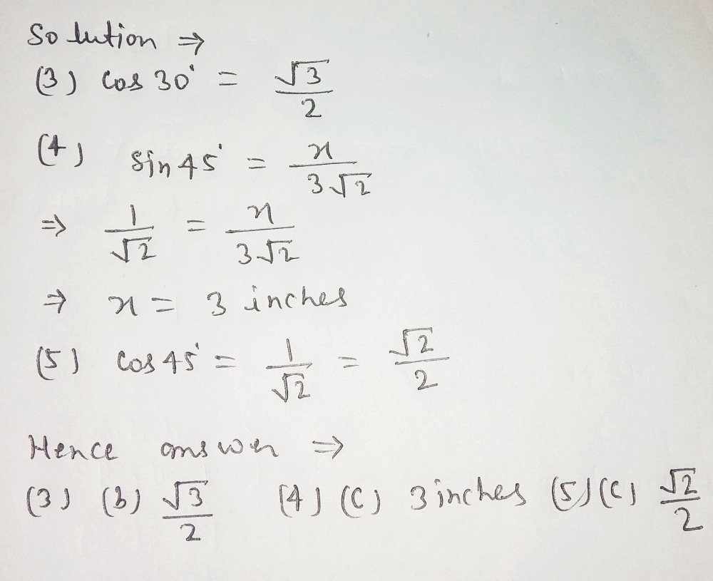 3 What Is The Exact Value Of Cos 30 Gauthmath