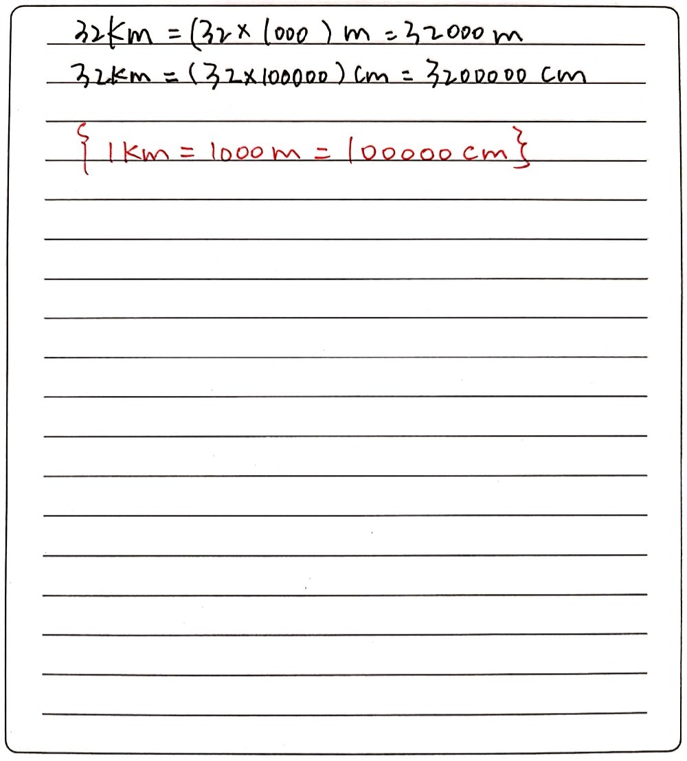 Convert These Lengths From K M To Cm And M I 3 Gauthmath