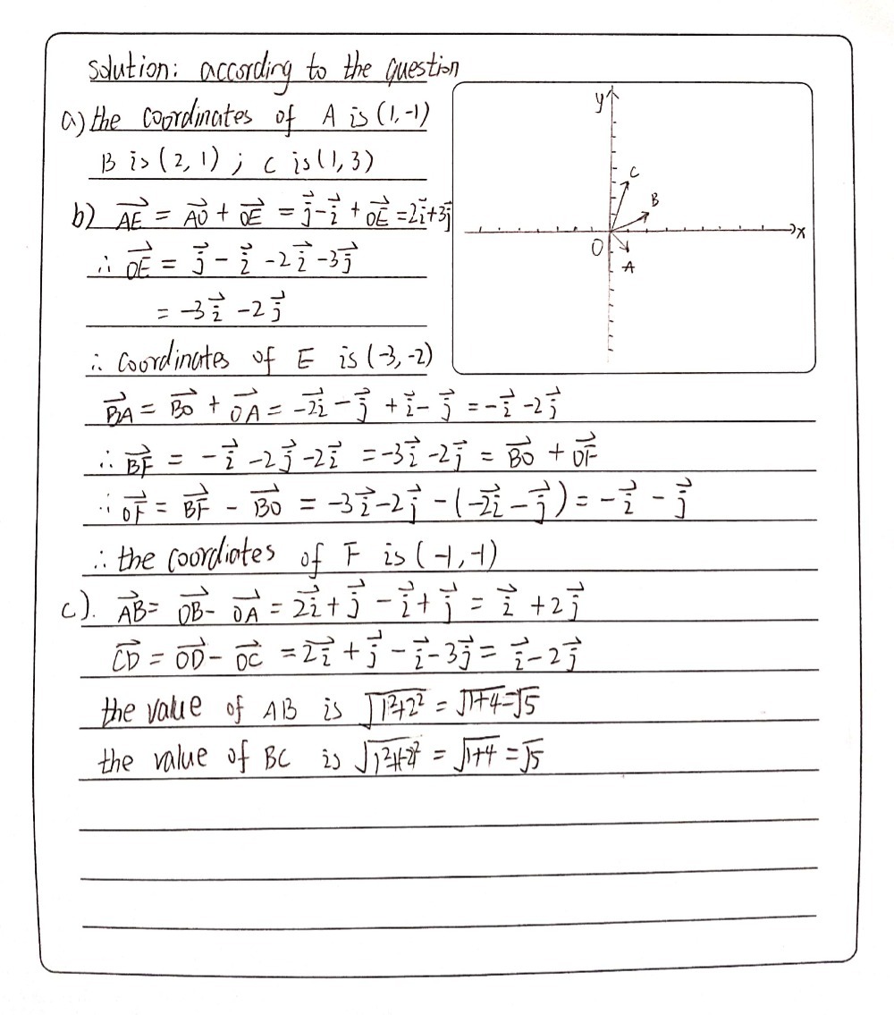 1 Let Vector Oa I Overline J Vector Ob Vecto Gauthmath