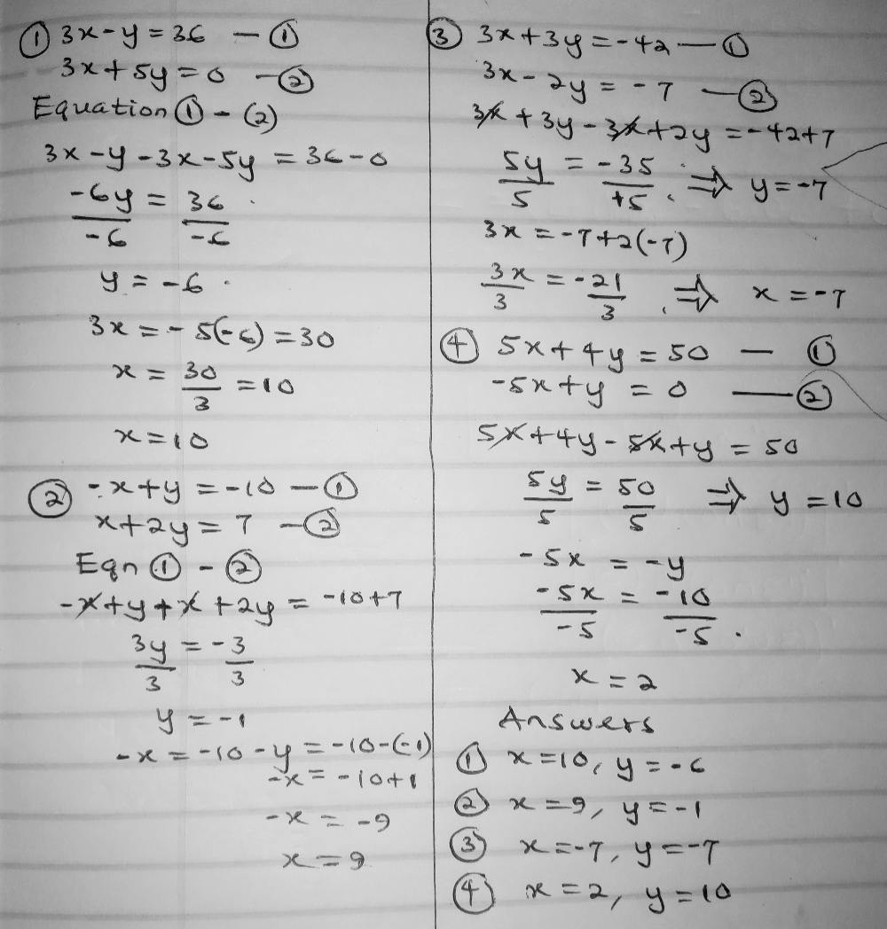 Linear Systems Solving Systems Of Equations By Sub Gauthmath