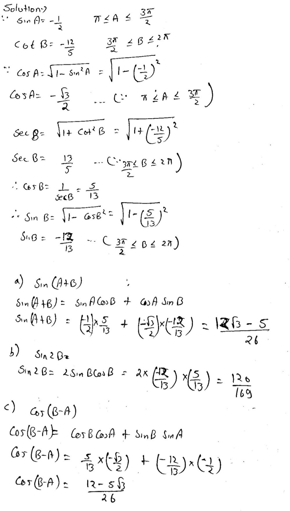 2 Given Sin A 1 3 P A Frac 3 P Gauthmath