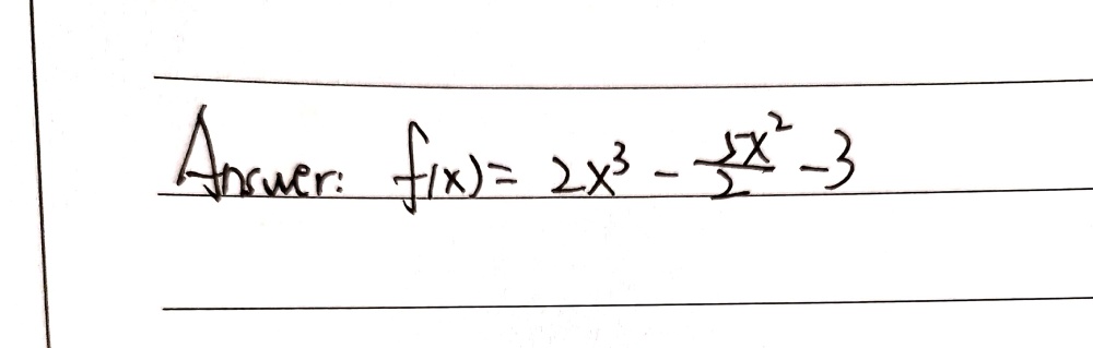 The Graph Of Y Fx Passes Through 2 3 And F X 6x Gauthmath