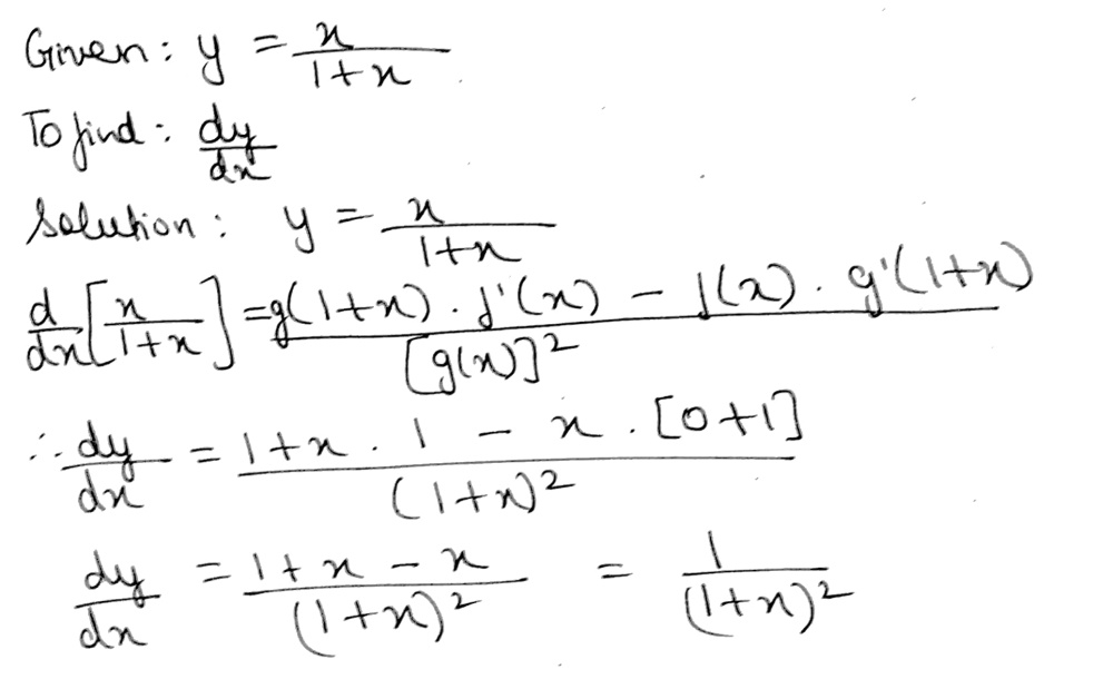 Ample 9 If Y X 1 X Find Dy Dx Ution Gauthmath Ample 9 If Y X 1 X Find Dy Dx Ution Gauthmath