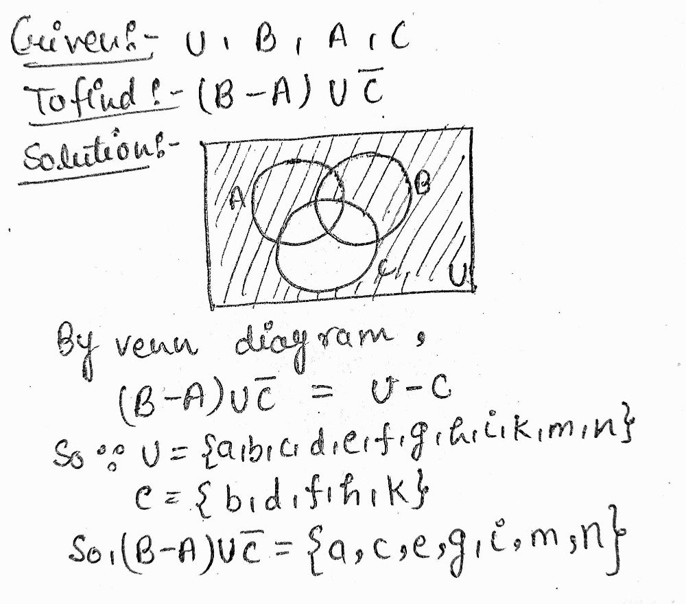 12 If U A B C D E F G H I K M N A A E I M N B Gauthmath