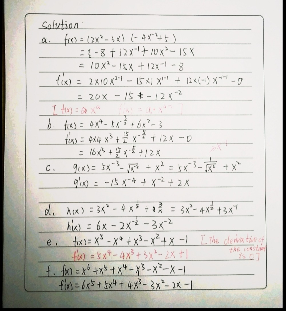 Supplementary Problems 1 Find The Derivative Of Gauthmath