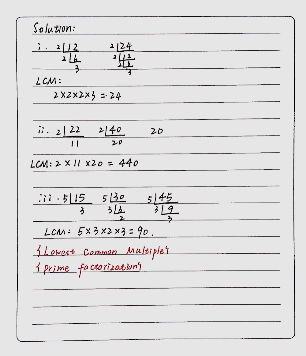 Q 9 Find The Lcm Of The Following Using Both The Gauthmath