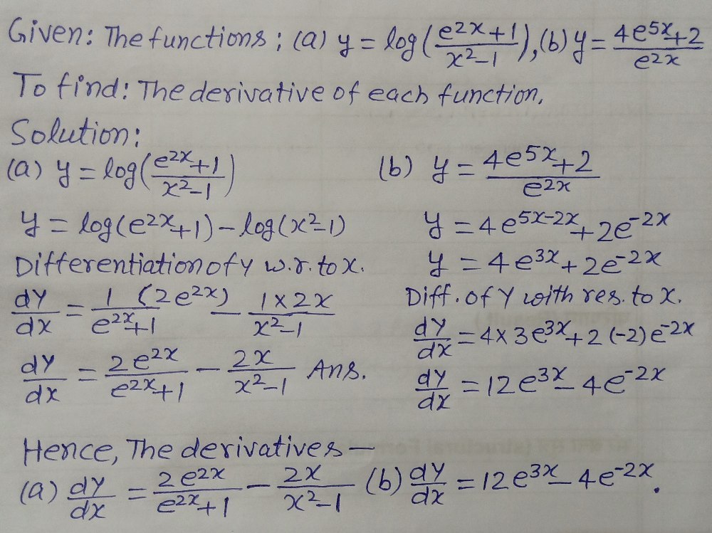 Determine The Derivative Of Each Function And Simp Gauthmath