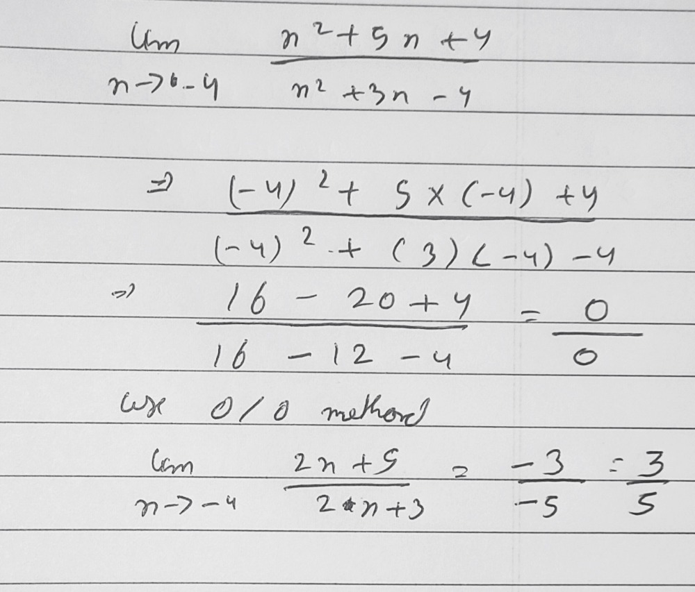 Lim X 4 Ftfracx3 5 X 4x2 3 X 4 Gauthmath