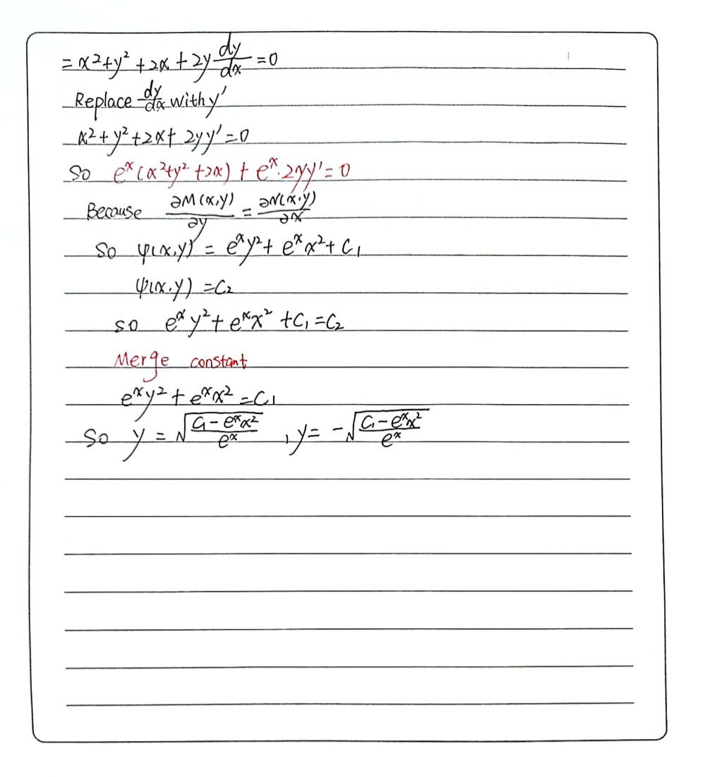 Solve The Following Differential Equations I X2 Y2 Gauthmath Solve The Following Differential Equations I X2 Y2 Gauthmath