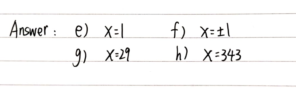 As E X 13 8 F 3x4 81 G Square Root Of X 4 5 H 3 Gauthmath