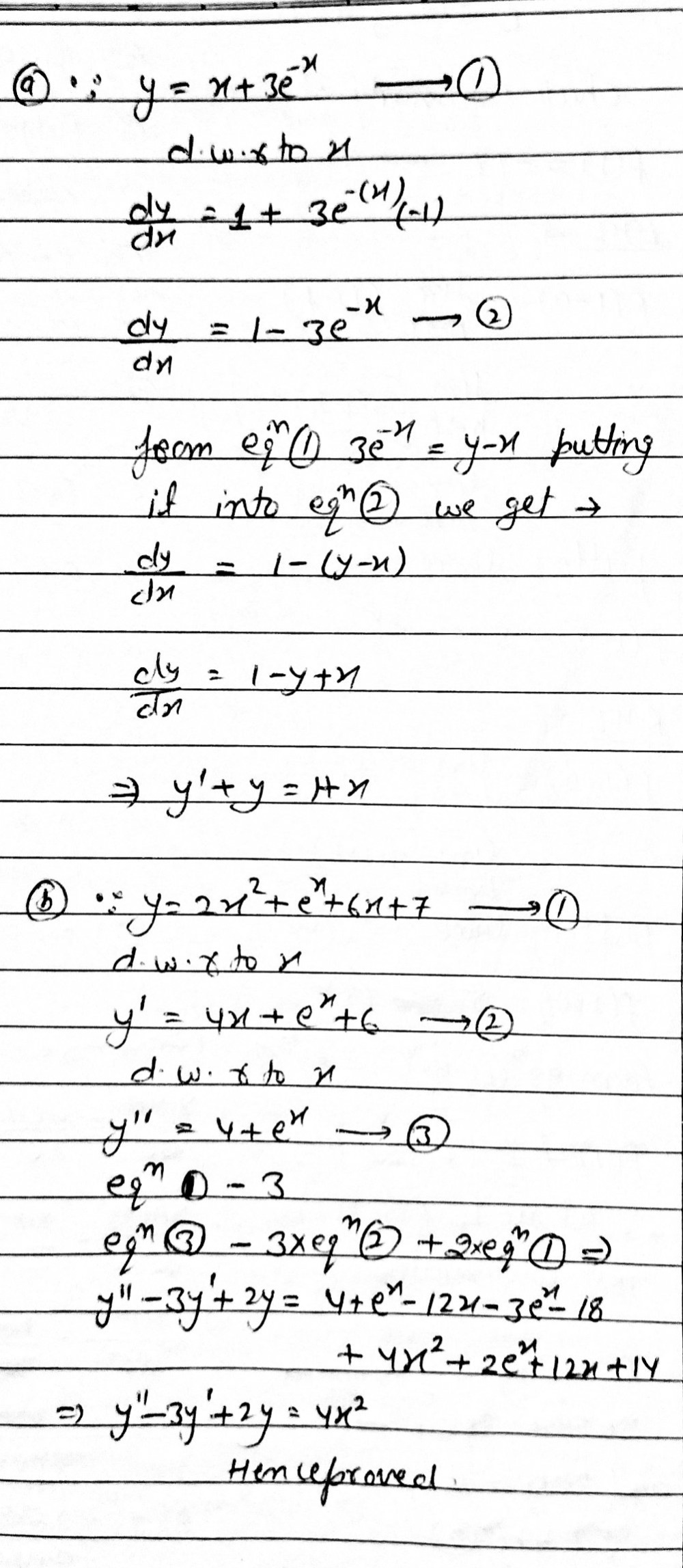 A Y X 3e X Mled Below Is Solution Of The Different Gauthmath