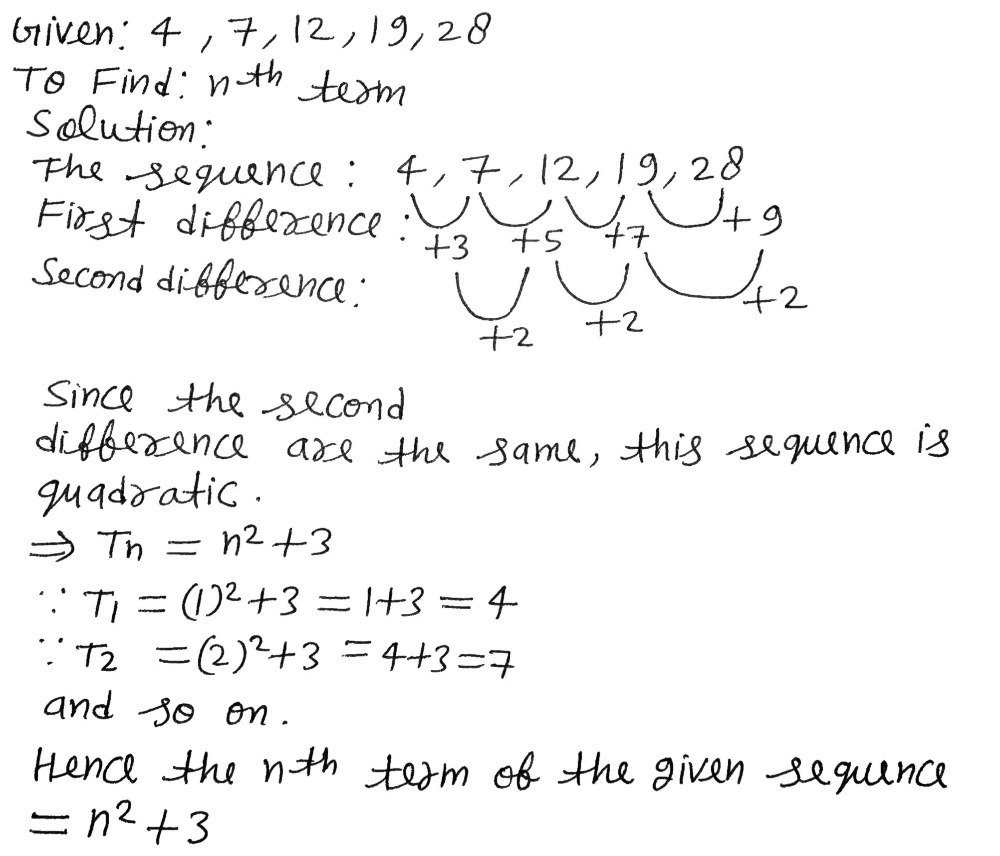 8 Quadratic Sequences An2 Bn C The Sequence Gauthmath