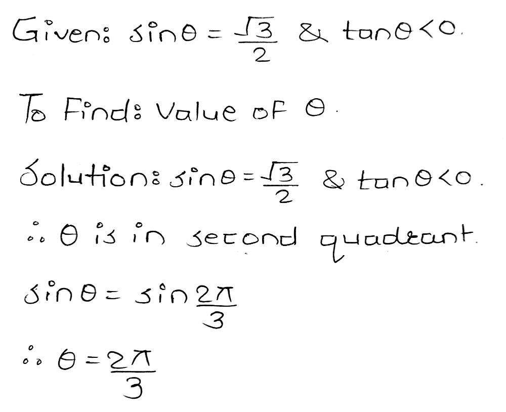 Sin 8 Frac Square Root Of 32 And Tan 8 Lt 0 A Gauthmath