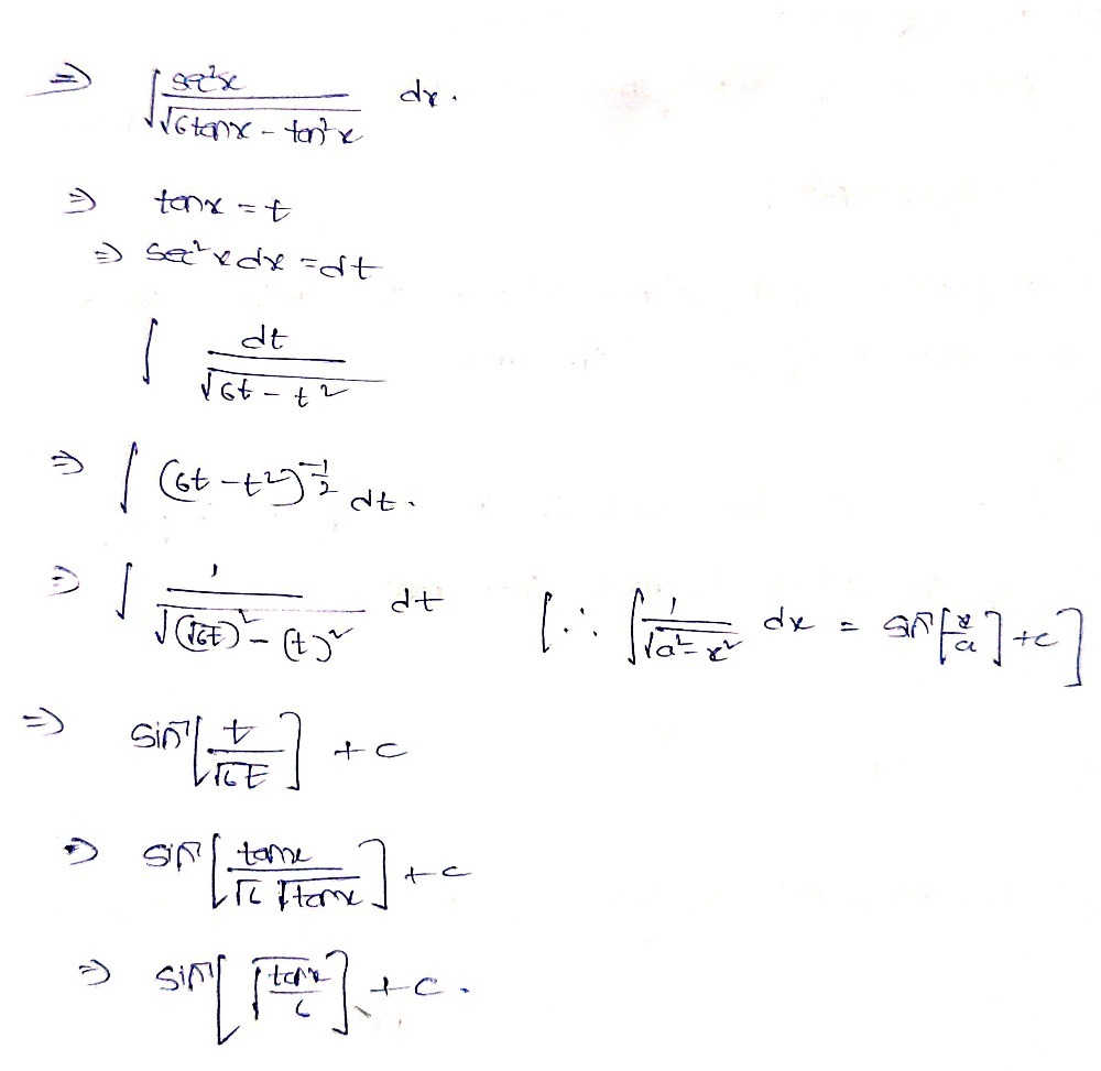 Evaluate The Integral T Frac Sec 2x Square Gauthmath