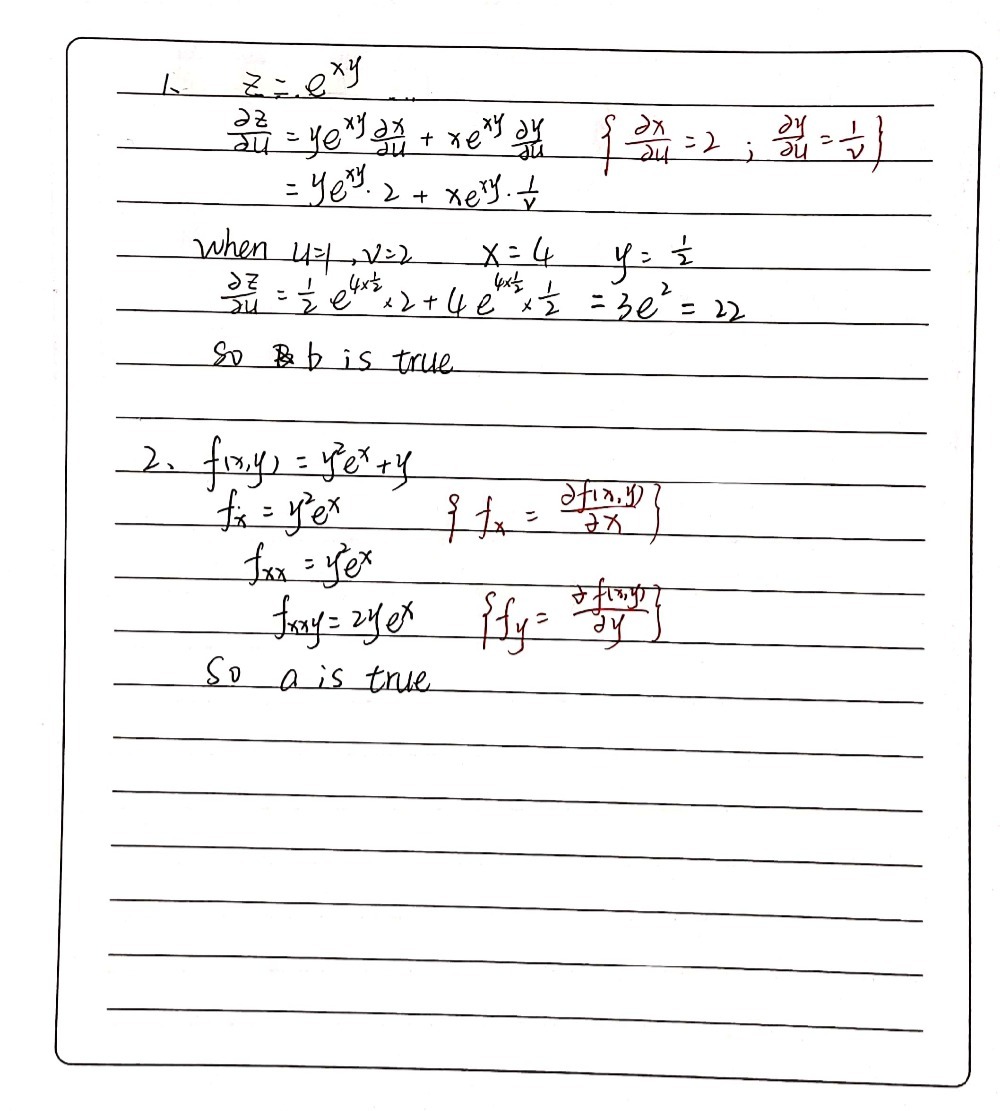 If Z Exy X 2u V Y 1 V Then Frac A U Will Be Gauthmath