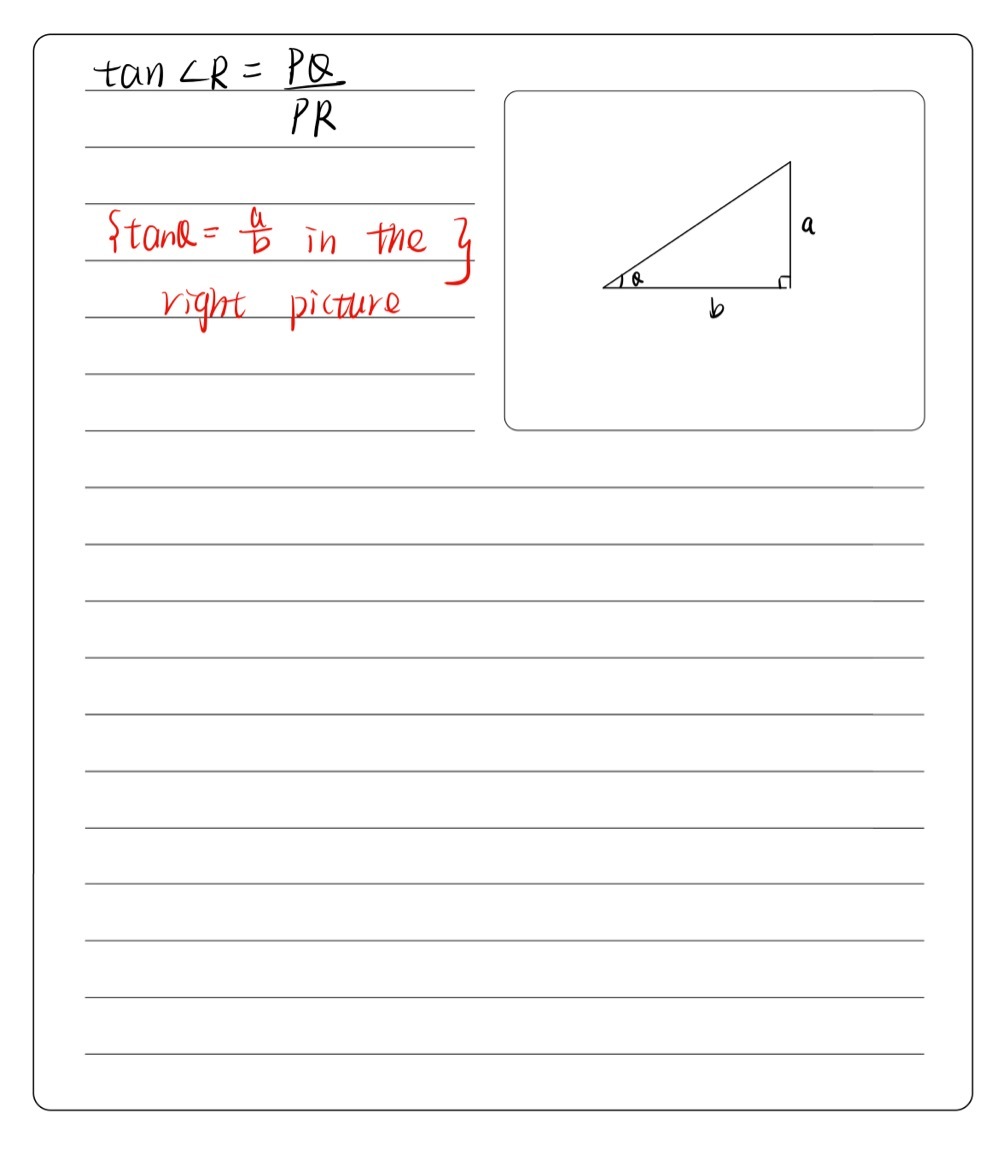 Tan Rq Solved: Consider right triangle PQR below. Which expressions are ...