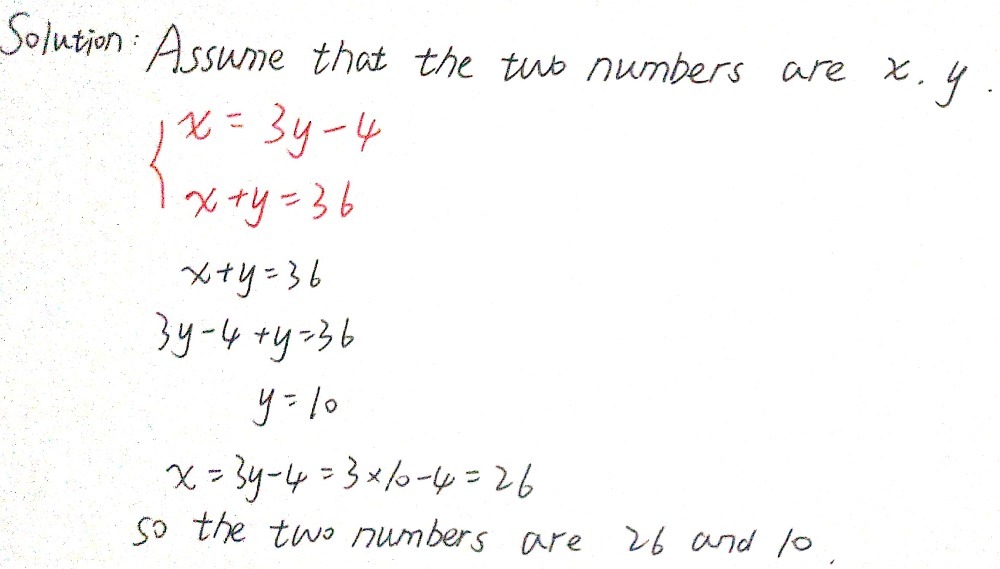 one-number-is-4-less-than-3-times-another-if-the-gauthmath