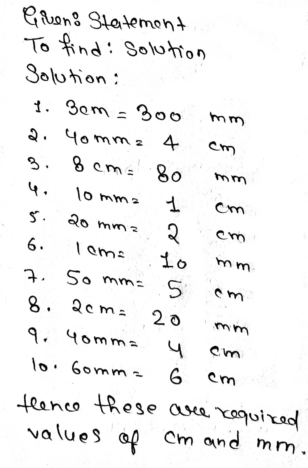 Mm 3cm Underline Am 40mm Underline Mm 8cm Underl Gauthmath