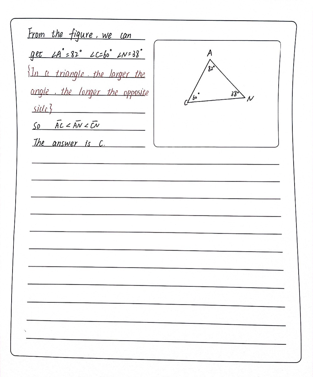 8 List The Sides Of Delta Can In Order From Least Gauthmath