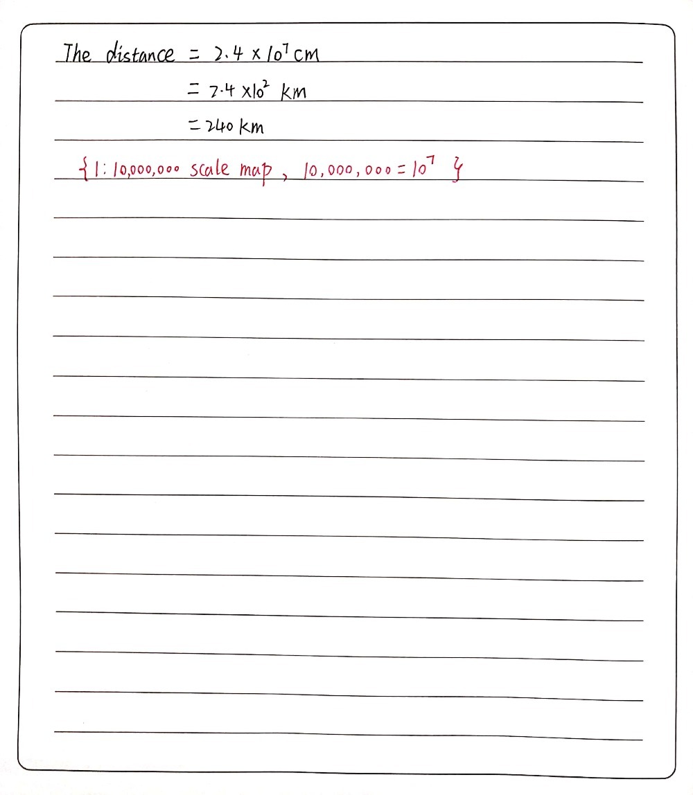 Question 1 A 1 10 000 000 Scale Map Distance Be Gauthmath