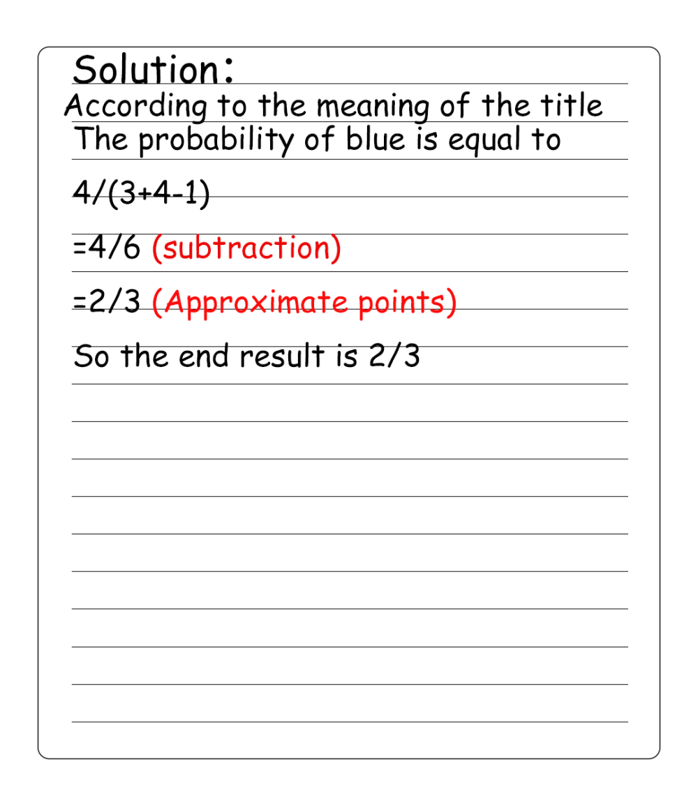 3 A Bag Contains 3 Red Marbles And 4 Blue Marbles Gauthmath