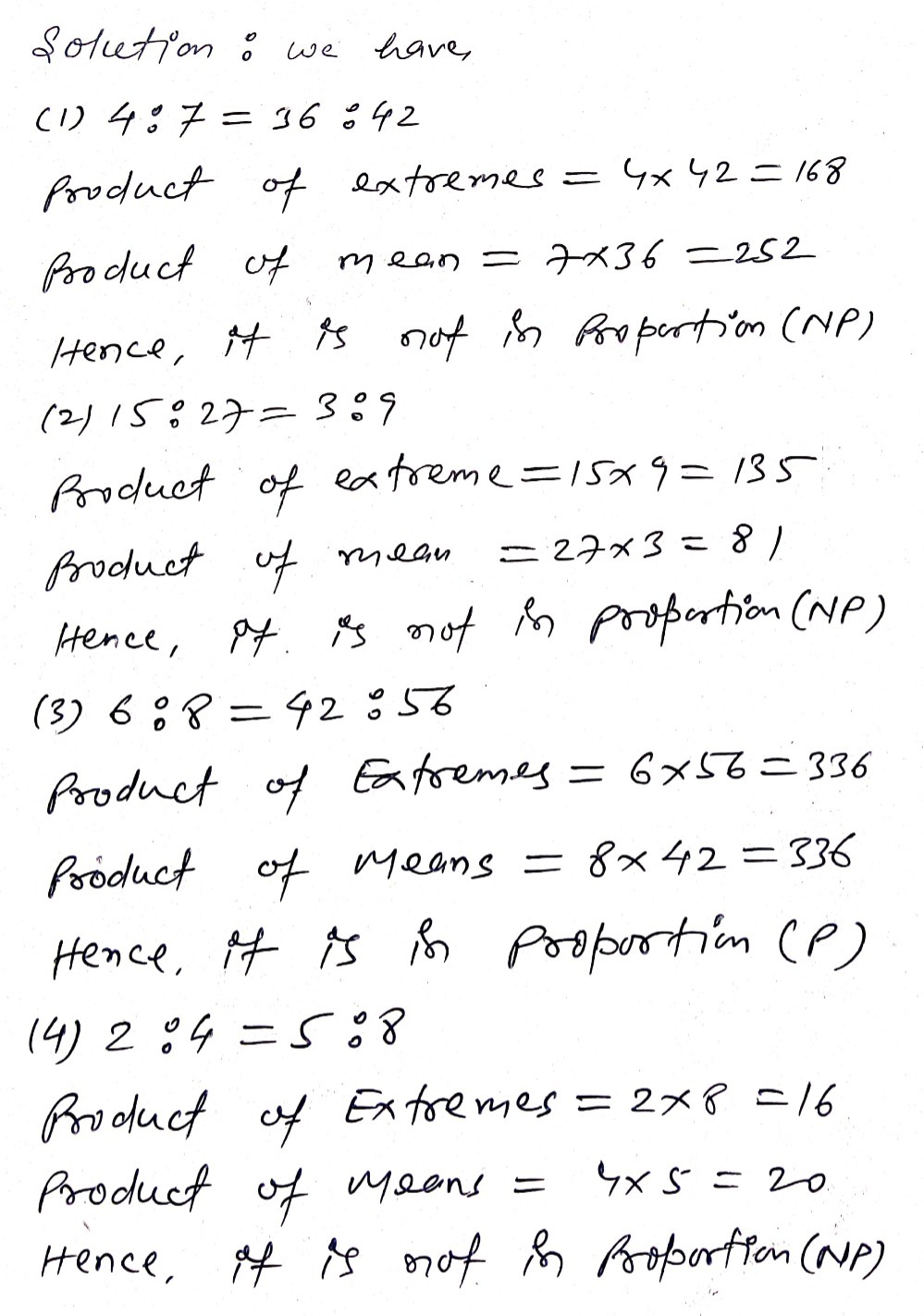 Determine whether the given pair of ratios is a pr - Gauthmath